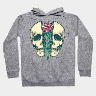 Skull and rose Hoodie